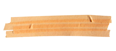 Saydam arkaplanda yırtık kağıt yapıştırıcı turuncu maske bandı