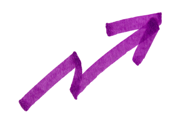 Şeffaf arkaplanda mor işaretli bir ok işareti çizildi