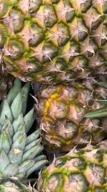 Olgun ananas derisi dokusu ve deseni yakın plan görüntüsü