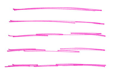 El çizimi pembe işaret çizgisi tasarım ögesi, grunge vuruşları, karalama çizgileri altı çizili