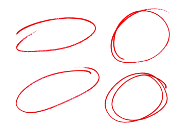 Şeffaf arkaplan üzerindeki kırmızı ışık çemberleri dizayn ögelerini keser