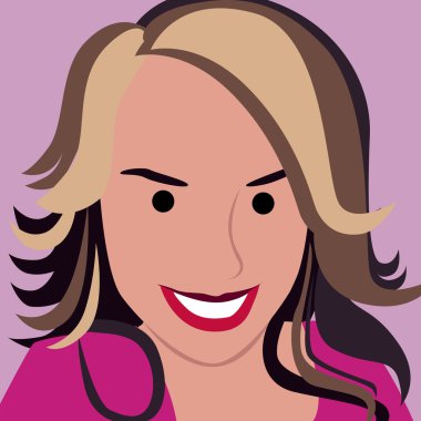 Düğme gözlü kadın yüzü