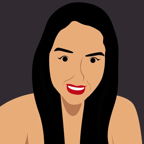 Chica casual foto selfie — Vector de stock