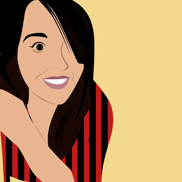 Chica casual foto selfie — Vector de stock