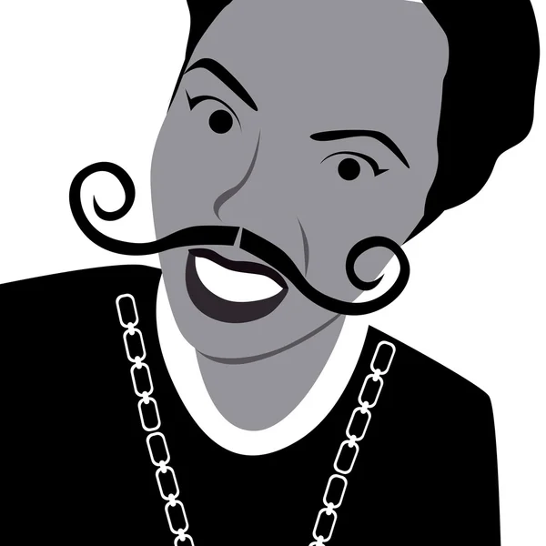 Woman with mustache — Stock Vector