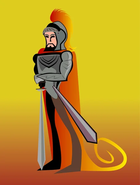 Лицар середньовіччя — стоковий вектор