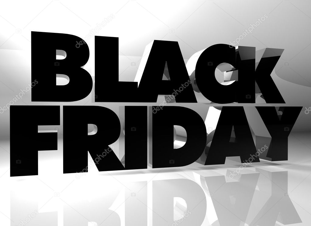 Black Friday sale text 3d