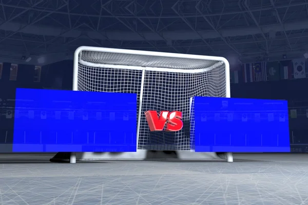 EE.UU. Hockey NHL juego 3d imágenes — Foto de Stock