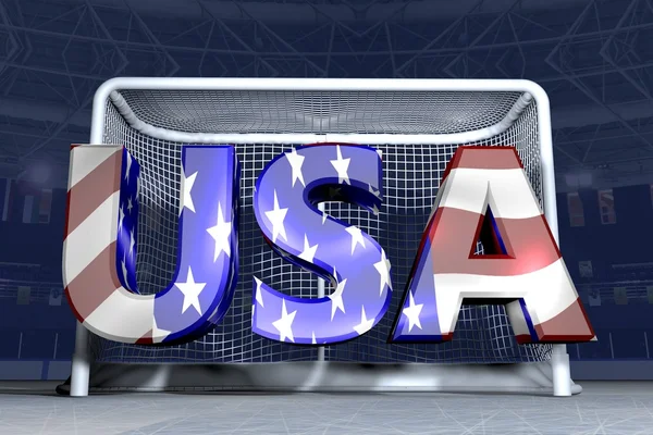 USA Hockey Nhl spel 3d bilder — Stockfoto