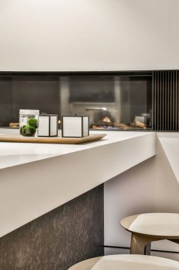 Lüks mutfak iç mimarisi.