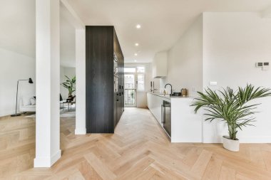 Güzel mutfak manzarası.