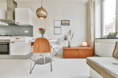 Zarif ve modern mutfak tasarımı.