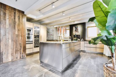 Zarif mutfak tasarımı.