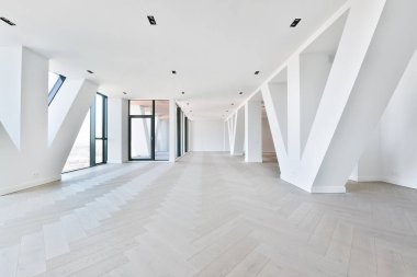 Lüks, boş çatı katı dairesi.