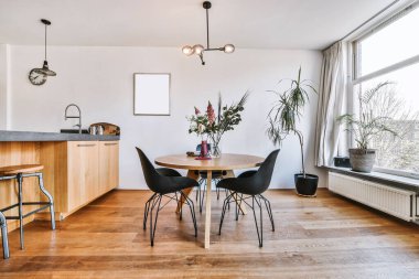 Yemek odası iç tasarımı.