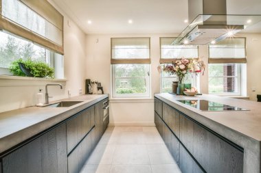 Geniş mutfak tasarımı