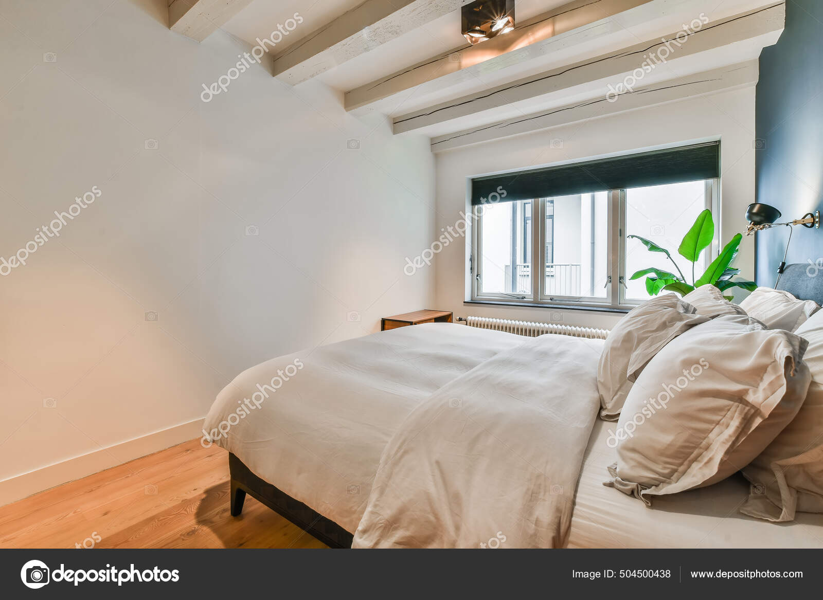 Cozy bedroom interior — Stock Photo © procontributors #504500438