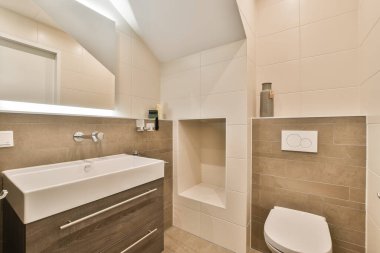 Zarif banyo iç mimarisi.