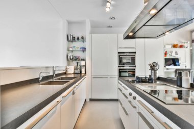 Zarif mutfak tasarımı.