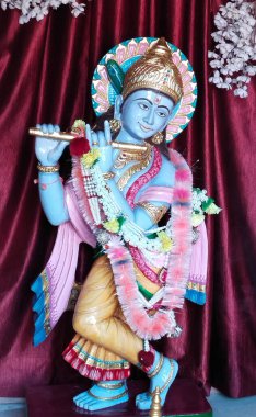 Vadodara Gujarat Hindistan 'dan Hindu tanrı heykeli.