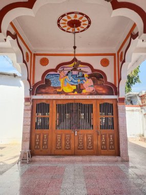 Vadodara Gujarat 'tan Hindu tanrı tapınağı.