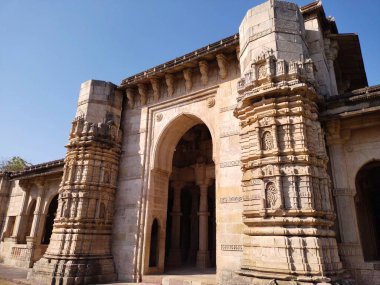 Jamie Camii 'nin tarihi yeri Pavagad Chanpaner Gujarat Hindistan' dan