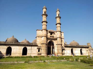 Jamie Camii 'nin tarihi yeri Pavagad Chanpaner Gujarat Hindistan' dan