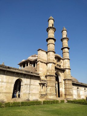 Jamie Camii 'nin tarihi yeri Pavagad Chanpaner Gujarat Hindistan' dan