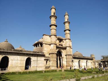 Jamie Camii 'nin tarihi yeri Pavagad Chanpaner Gujarat Hindistan' dan