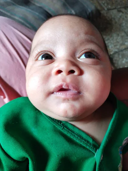 Smart baby in Indian village
