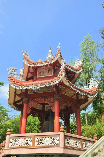 A traditional Chinese temple in a pagoda in asia