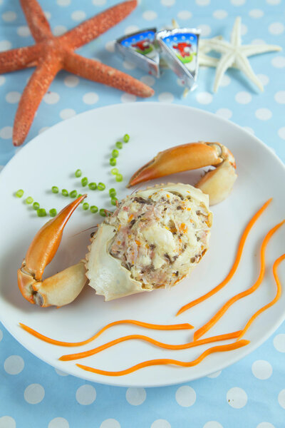Stuffed Crab on the dish