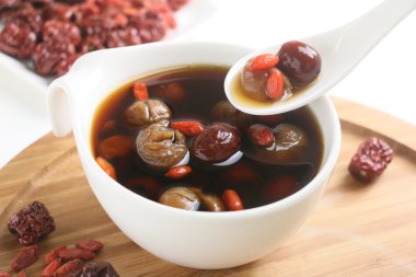 Wolfberry hünnap çayı longan çay Kupası ahşap tepsi