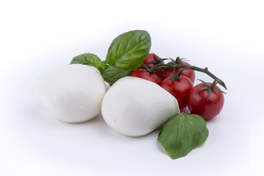 Buffalo mozzarella peyniri süt beyaz arka Alibovalo yapılan