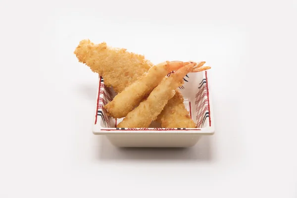 Shrimp and fish in batter floured and fried