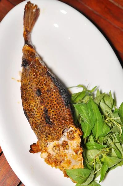Grilovaná boxfish na jídlo v restauraci — Stock fotografie