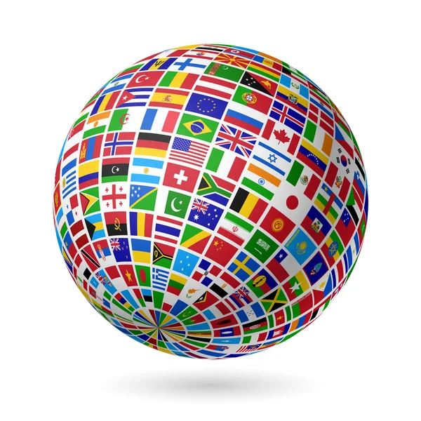 ᐈ Globe of flags stock images, Royalty Free flags globe vectors | download  on Depositphotos®
