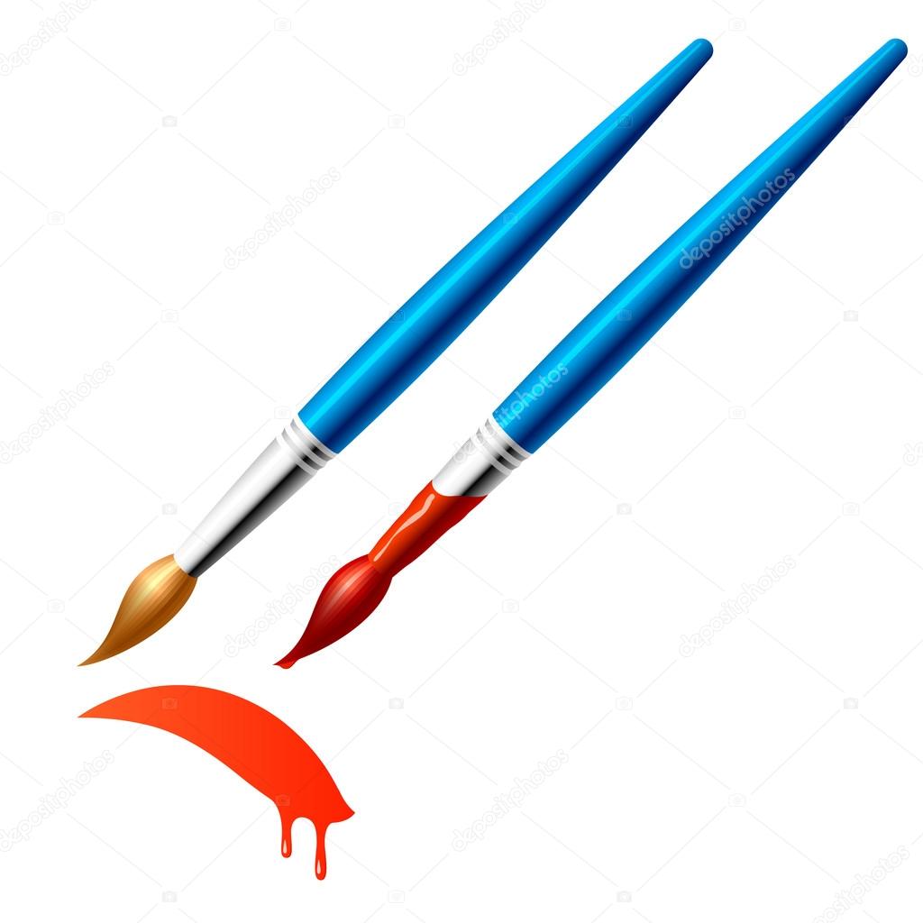 Paint brush illustration vector Paint brush illustration vector