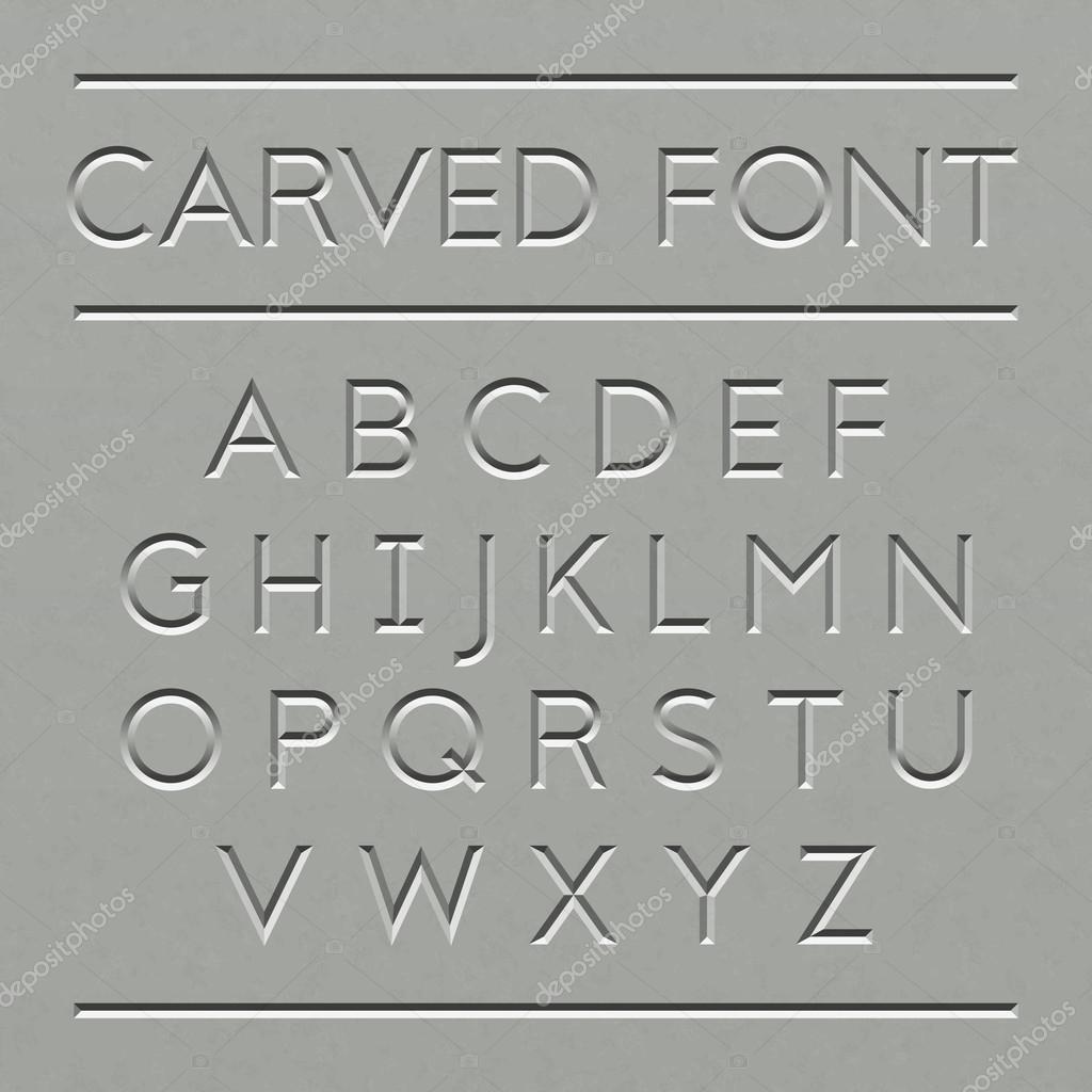 Carved Font Design Stock Vector Alhovik 69940127 carved-font-design-stock-vector-alhovik-69940127