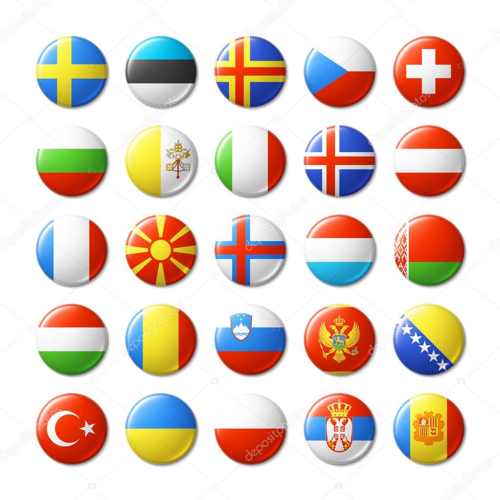 Круглые флаги стран в картинках