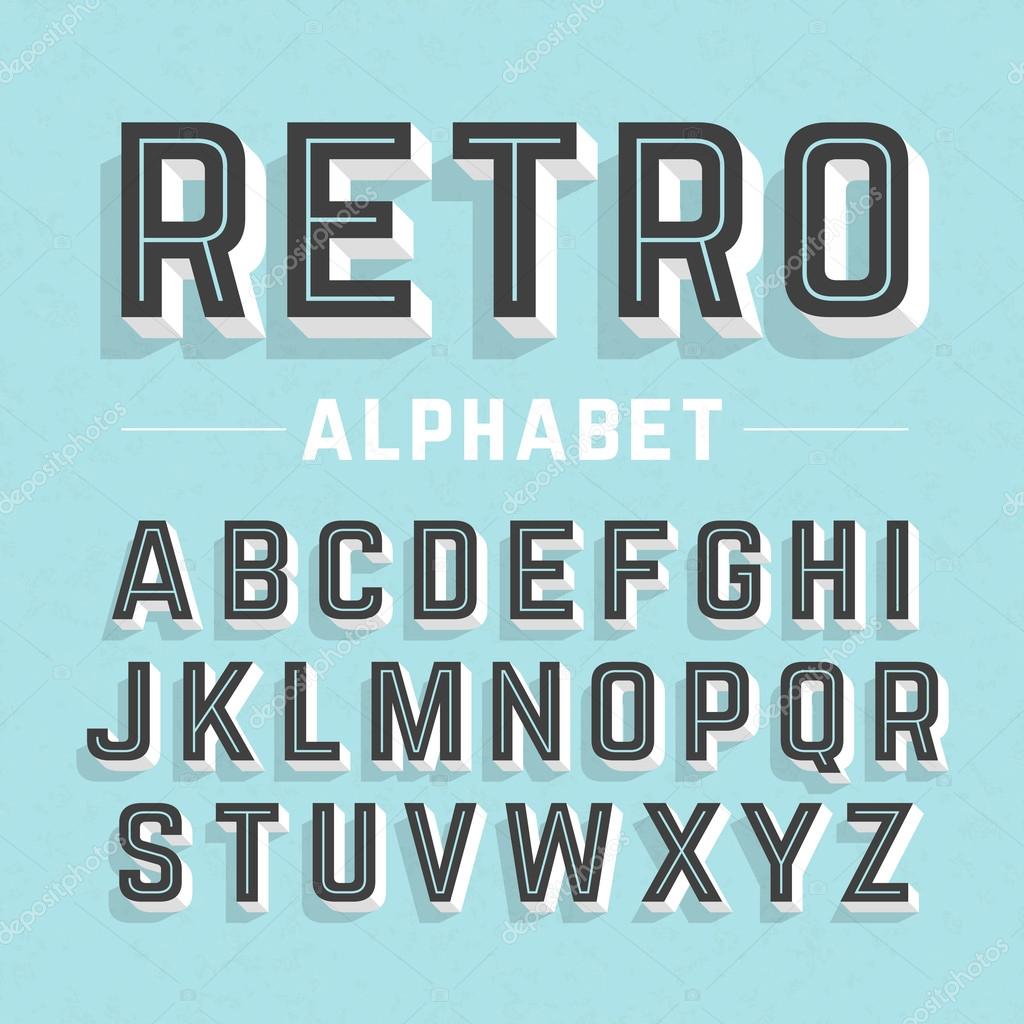 Retro style alphabet Stock Vector Image by ©Alhovik #78418364