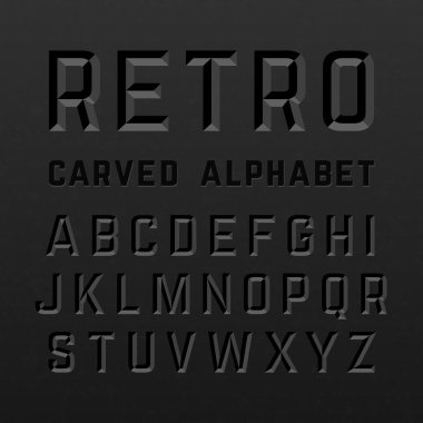 Abstract retro alphabet