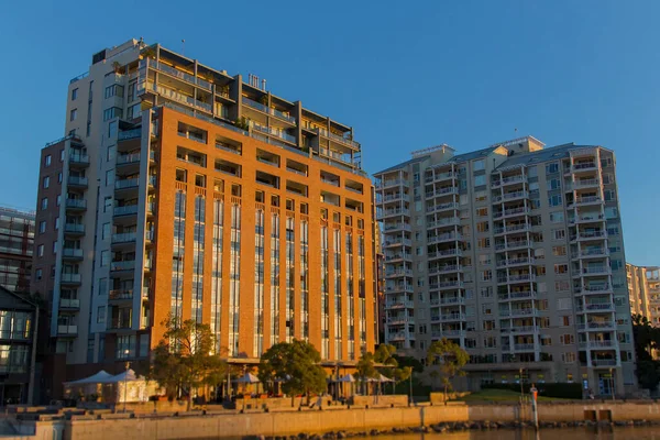 Apartment Buildings Pyrmont Sydney Australia Apartment Blocks Modern Suburb Pyrmont Royalty Free Stock Images