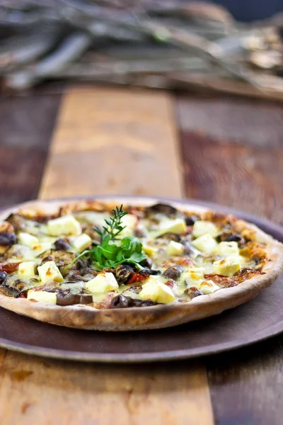 Pizza Vegetariana Rústica — Foto de Stock