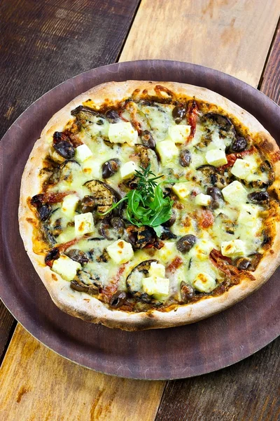 Rustic Vegetarian Pizza — Stock Photo, Image