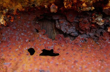 Kırmızı Rusty korkuluk