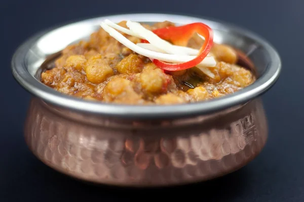 Indian Food Chickpea Curry Channa Masala — Stock Photo, Image