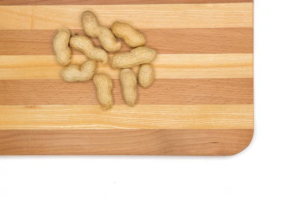 Erdnüsse Isoliert Auf Holztisch — Stockfoto
