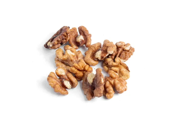 Ořechy Izolované Bílém Pozadí — Stock fotografie