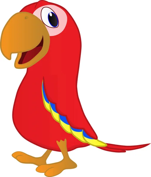 Karikatur Eines Wandelnden Papageien — Stockvektor